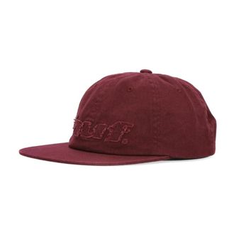 HUF Caps, unisex, Red, Size: ONE SIZE Flat Visor 5-Panel Hat with Logo