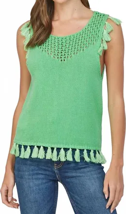 Fate Tassel Tank In Green