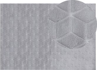 Beliani Faux Fur Rug THATTA Grey 160 x 230 cm