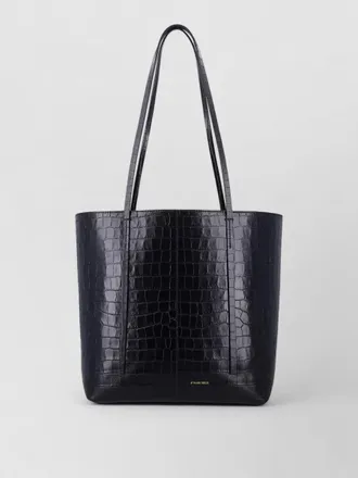 By Malene Birger abilso croco leather tote bag