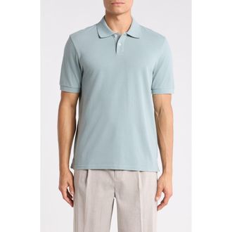 Nordstrom Cotton Blend Piqu&eacute; Knit Polo in Blue Spruce at Nordstrom Rack, Size Xx-Large