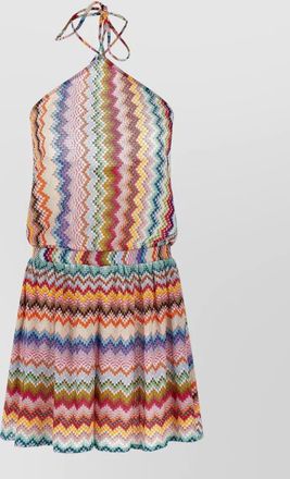 Missoni metallic zigzag print sleeveless short jumpsuit