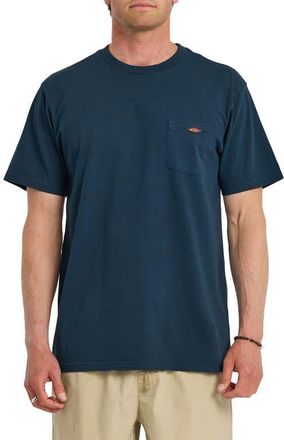 Quiksilver Saltwater Cotton Pocket T-Shirt in Dark Denim at Nordstrom, Size Xx-Large