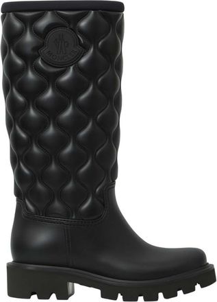 Moncler Black Quilted Kickstream High Boots