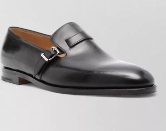 John Lobb leather monk strap shoes