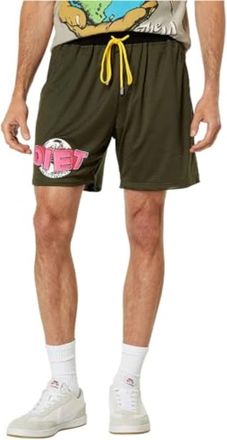 Diet Starts Monday Globe Mesh Shorts Mens Green Graphic Drawstring FROG296
