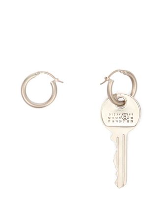 Maison Margiela key earrings - unisex - Brass - One Size - Silver