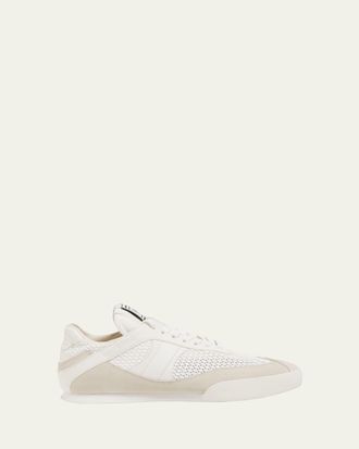 Chlo&eacute; Kick Mesh and Leather Low-Top Sneakers