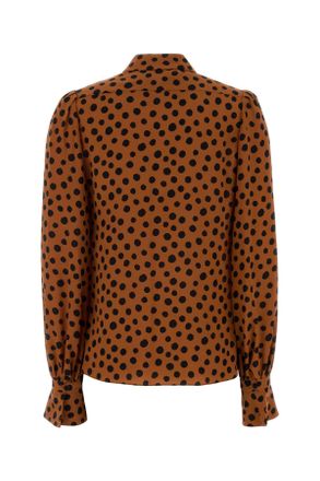 Valentino Garavani Womens Printed Silk Shirt Choconero Camicie
