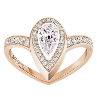 Messika Fiery 0.30ct Ladies Pink Gold Diamond Ring, Size 56
