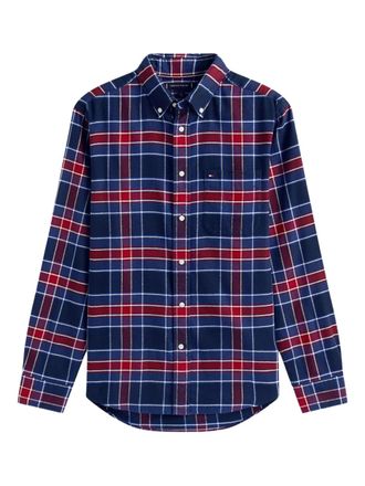 Tommy Hilfiger plaid pocket shirt - Blauw