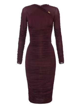 Elisabetta Franchi ruched midi dress - Red