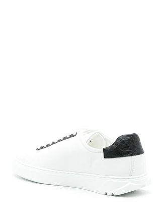 Ferragamo Leather Lace-Up Sneaker - White