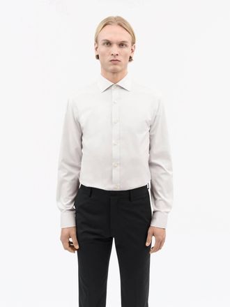 Tiger Of Sweden Adley C Long Sleeve Formal Shirt In White Stone