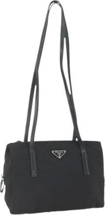 Prada Pre-owned Shoulder Bags, female, Black, Size: ONE SIZE Pre-owned Vintage Tote Bag