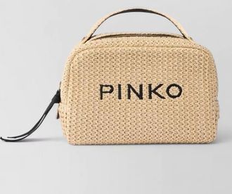 Pinko mini bag woven texture silk nylon handle