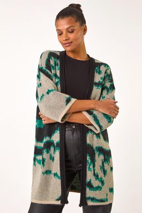 Roman Abstract Print Knit Cover Up