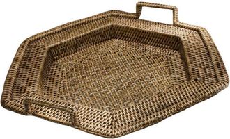 Vacchetti Bandeja Hexagonal De Mimbre Birman 2m Cm44x50h7-10