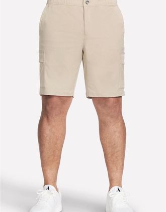 Skechers Mens Skechers Performance Downtown Cargo 9 Inch Short Polyester Mens Natural Knee-Length Shorts - Cream - Size: 33/32/32