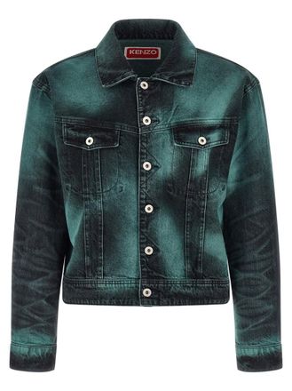 Kenzo Black Shirt Collar Jackets