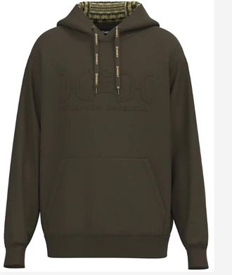 Hooey Mens Embossed Logo Legendary Hooded Sweatshirt In Brown