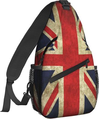 Generic Grunge Flag Shoulder Bag Trendy Chest Bag Anti Theft Backpack For Outdoors Men Sports