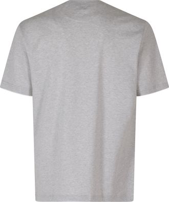 Eleventy Crewneck Melange Trim Cotton T-Shirt