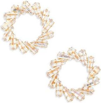 Tasha Baguette Crystal Open Earrings in Gold at Nordstrom Rack