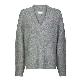 Neo Noir V-neck Truien - Dames - Truien - Grijs - Maat: L