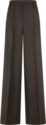 Max Mara Pantal&oacute;n Ancho Filato - Trousers - Mujer - Marr&oacute;n - 2XS