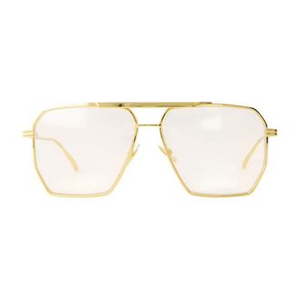 Bottega Veneta Mens Bv1012s-009 Sunglasses Gold Metal