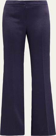 Emanuel Ungaro Kyra Flare-Leg Satin Pants