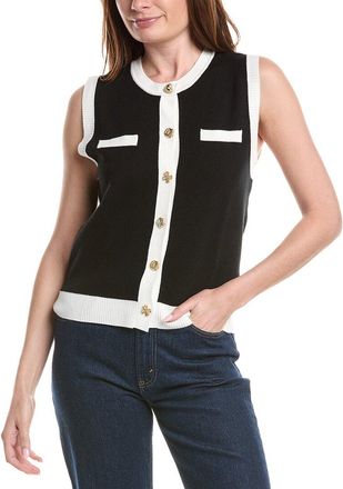 Ellen Tracy Button Front Vest