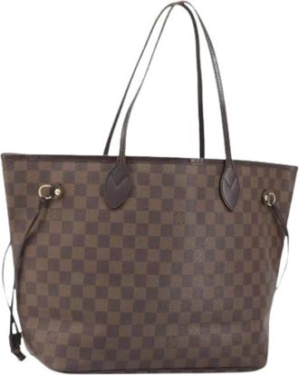 Louis Vuitton Pre-owned Damier Ebene Tote Bag - Dames - Vintage Shopper - Bruin - ONE Size - Leer - Vintage