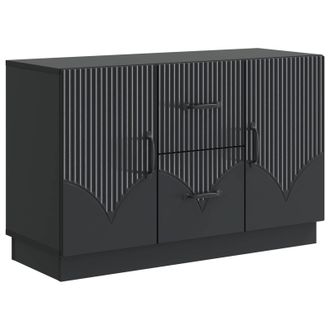 vidaXL Aparador Con Caj&oacute;n Negro 89 X 34,5 X 57 Cm Madera De Ingenier&iacute;a Vidaxl