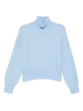 Samsøe & Samsøe high-neck boxy sweater - women - Alpaca/Polyester/Spandex/Elastane/Wool - S - Blue