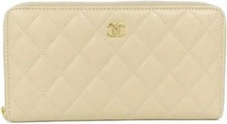 Chanel Pre-owned Wallets, female, Beige, Size: ONE SIZE Pre-owned Vintage Wallet