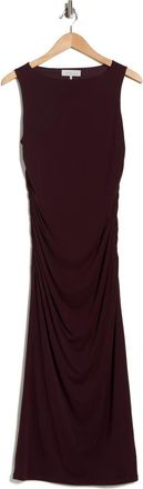 Wayf Ruched Sleeveless Dress in Plum at Nordstrom Rack, Size X-Small