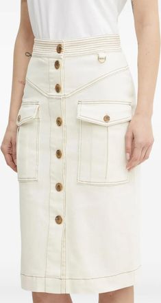 Marciano Naomi pocket-detail midi skirt - Neutrals