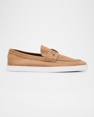 Christian Louboutin Men & apos;s Chambeliboat Nubuck Boat Shoes