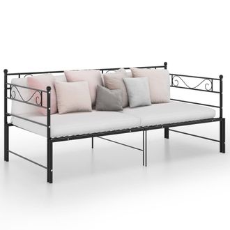 Berkfield Home Pull-out Sofa Bed Frame Black Metal 90x200 cm