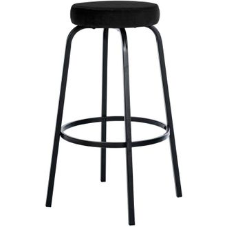 Clp Sgabello da bar Kamari nero Velluto