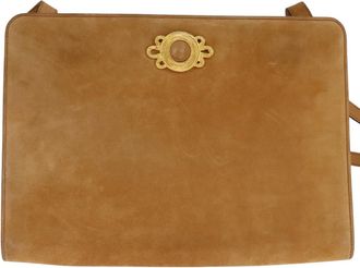 Ferragamo Beige Suede Shoulder Bag (Pre-Owned)