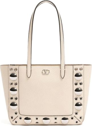 Valentino Garavani Shopper verfraaid met studs - Beige