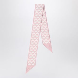 Prada Silk jacquard scarf pink/white