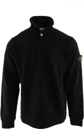 Stone Island Zip-through Sweatshirt - Heren - Vesten met rits - Zwart - S - Katoen - Hoodies & sweatvesten
