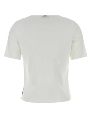 Herno Womens White Cotton T-Shirt Bianco Exterior