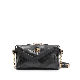 Valentino Garavani Panthea Small Shoulder Bag In Nappa Leather With A Chevron Pattern