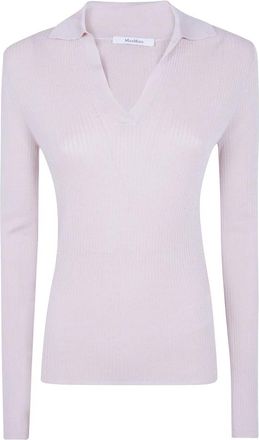 Max Mara V-neck Truien - Dames - V-hals truien - Roze - M - Truien & Vesten