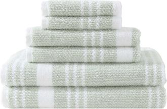 Nautica 6-Piece Cotton Towel Set in Lt-Pastel Green at Nordstrom Rack